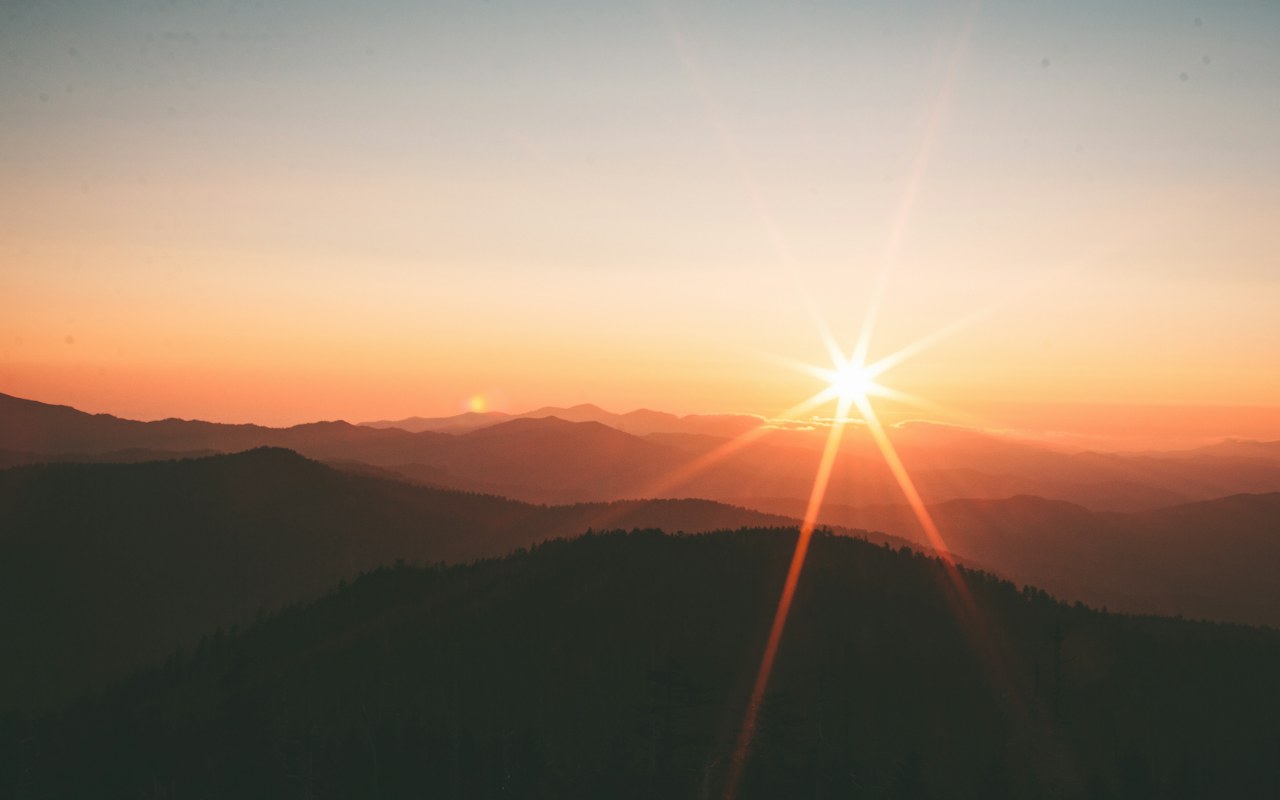 산 능선 사진